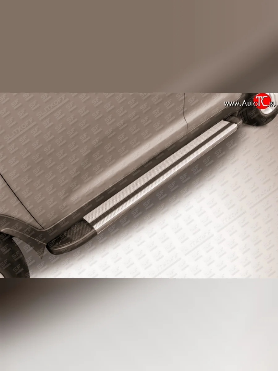 Алюминиевые пороги Slitkoff Luxe Silver  KIA Sportage (2010-2016) 3 SL  в Воронеже Воронежской области