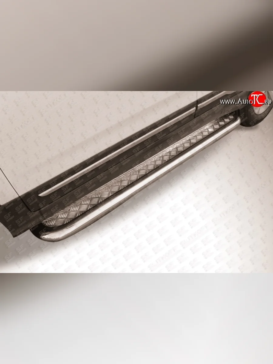Широкая защита порогов Slitkoff  Chery Tiggo 5 (2014-2017) (T21) (Нержавейка, Полированная)  с доставкой в г. Керчь