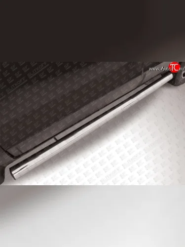 Защита порогов из круглой трубы диаметром 76 мм Slitkoff (Нержавейка) Chevrolet Captiva 2-ой рестайлинг (2013-2016)