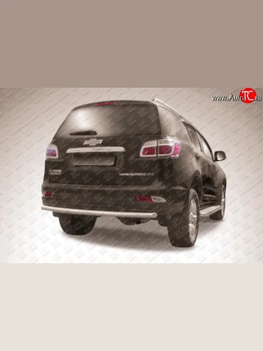 Одинарная защита заднего бампера из трубы диаметром 57 мм Slitkoff (Нержавейка) Chevrolet Trailblazer GM800 дорестайлинг (2012-2016)