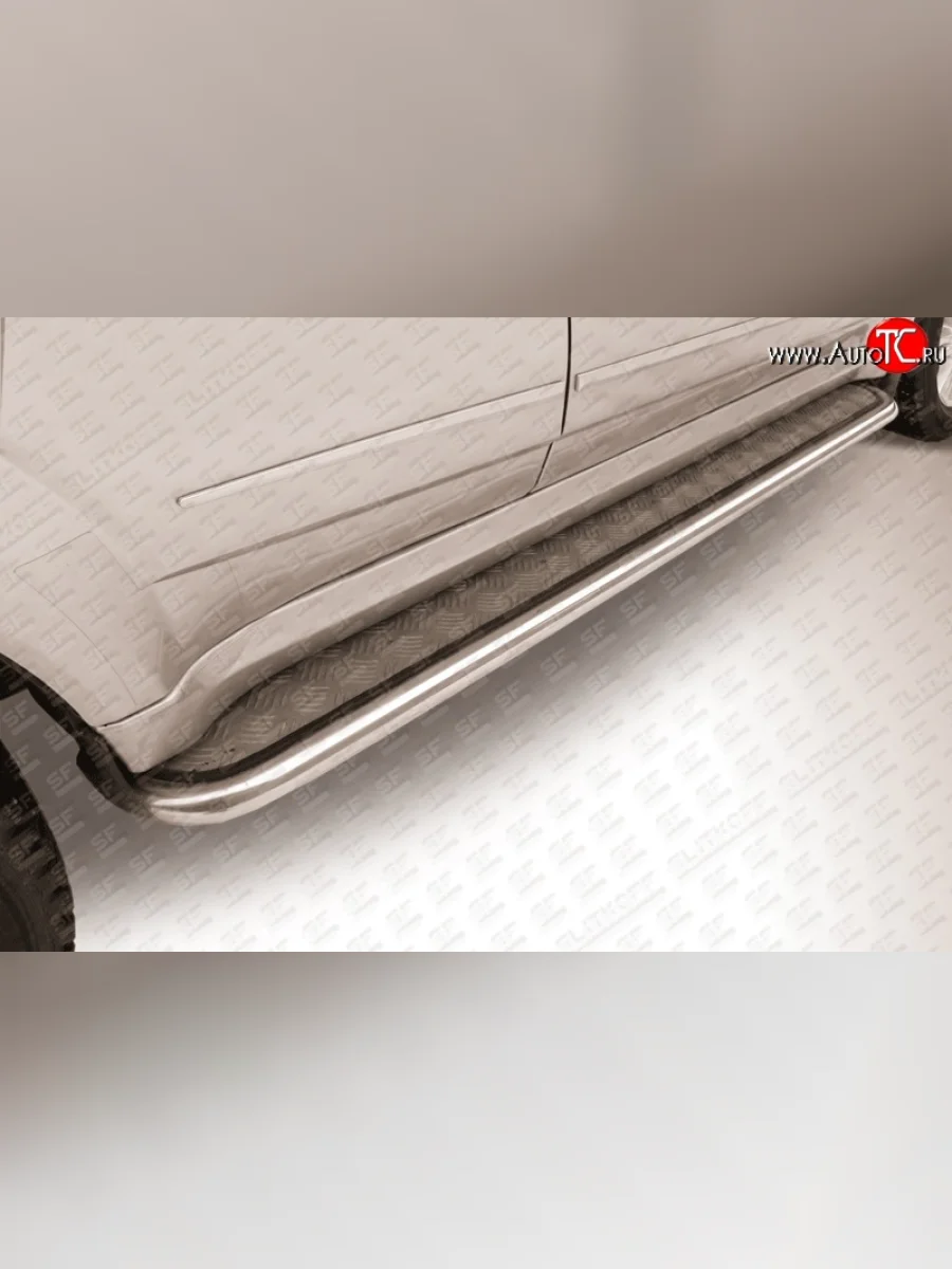 Широкая защита порогов Slitkoff (d57, с листом, усиленная)  Great Wall Hover H5 (2010-2017)  с доставкой в г. Керчь