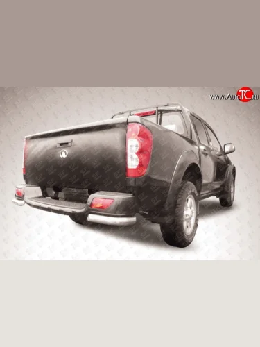 Защита заднего бампера из двух боковых уголков диаметром 57 мм Slitkoff (Нержавейка) Great Wall Wingle 5 (2011-2017)