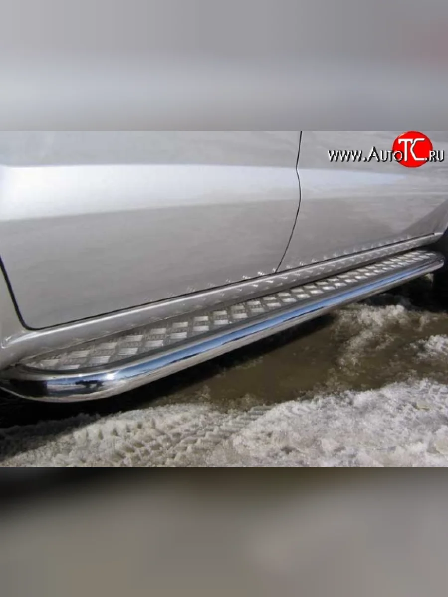 Широкая защита порогов Slitkoff Hyundai Tucson JM (2004-2010)  в Воронеже Воронежской области