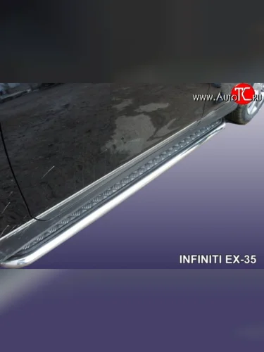 Широкая защита порогов Slitkoff INFINITI EX35 J50 (2007-2013)