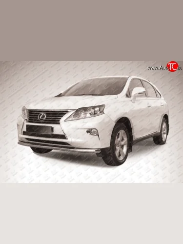 Одинарная защита переднего бампера из трубы диаметром 57 мм Slitkoff (Нержавейка) Lexus RX 270 AL20 дорестайлинг (2015-2019)