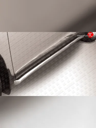 Защита порогов из круглой трубы диаметром 57 мм с загнутыми краями Slitkoff (Нержавейка) Lexus RX 270 AL20 дорестайлинг (2015-2019)