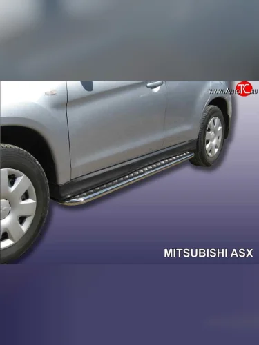 Широкая защита порогов Slitkoff Mitsubishi ASX (2010-2012) дорестайлинг