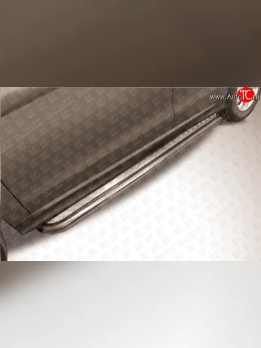 Широкая защита порогов из трубы диаметром 42 мм Slitkoff Mitsubishi ASX (2013-2016) 1-ый рестайлинг