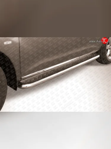 Широкая защита порогов из трубы диаметром 57 мм Slitkoff Nissan Murano  2 Z51 (2010-2016) рестайлинг