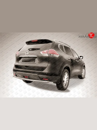 Защита заднего бампера из трубы диаметром 57 мм Slitkoff Nissan X-trail  3 T32 (2013-2018) дорестайлинг