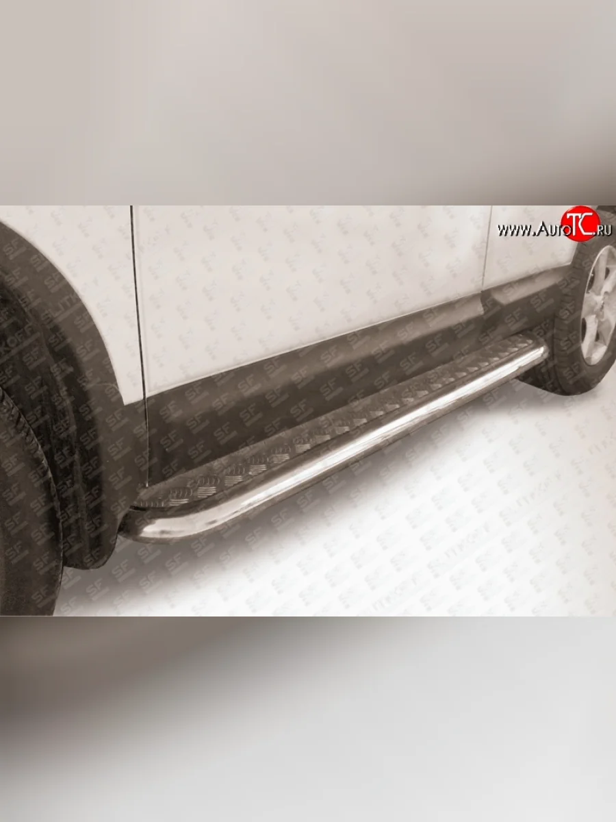 Широкая защита порогов Slitkoff  Nissan Qashqai (2007-2010) 1 J10  с доставкой в г. Керчь