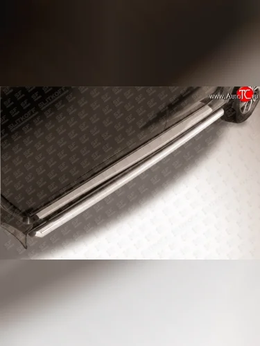 Защита порогов из круглой трубы диаметром 57 мм Slitkoff Nissan Terrano D10 дорестайлинг (2013-2016)