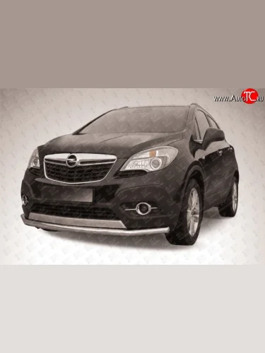 Защита переднего бампера из длинной трубы диаметром 57 мм Slitkoff Opel Mokka  дорестайлинг (2012-2016)