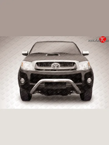 Усиленная защита переднего бампера из трубы диаметром 76 мм Slitkoff Toyota Hilux  AN10,AN20 (2008-2011) 1-ый рестайлинг