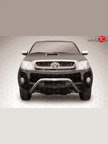 Усиленная защита переднего бампера из трубы диаметром 57 мм Slitkoff Toyota Hilux  AN10,AN20 (2008-2011) 1-ый рестайлинг