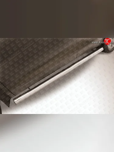 Защита порогов из круглой трубы диаметром 76 мм Slitkoff Toyota Highlander XU50 дорестайлинг (2013-2017)