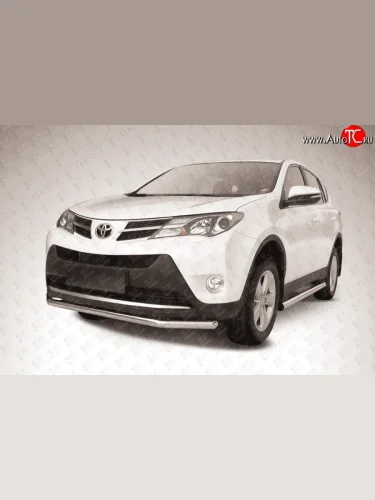 Одинарная защита переднего бампера из трубы диаметром 57 мм Slitkoff Toyota RAV4  XA40 (2012-2015) 5 дв. дорестайлинг
