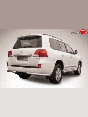 Защита заднего бампера из двух боковых уголков диаметром 76 мм Slitkoff Toyota Land Cruiser  200 (2012-2015) 1-ый рестайлинг