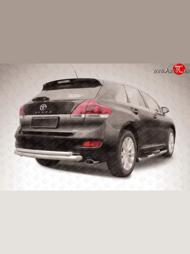 Двойная защита заднего бампера из двух труб диаметром 76 и 57 мм (рестайлинг) Slitkoff Toyota Venza  GV10 (2012-2016) рестайлинг