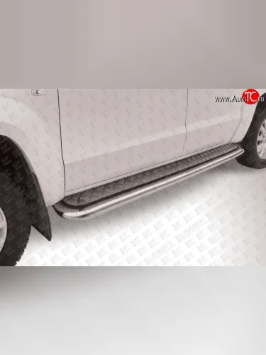 Широкая защита порогов Slitkoff Volkswagen Amarok (2009-2016) дорестайлинг
