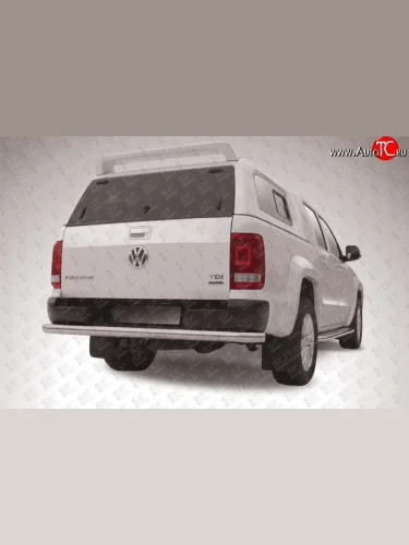 Защита заднего бампера из трубы диаметром 76 мм Slitkoff Volkswagen Amarok (2009-2016) дорестайлинг