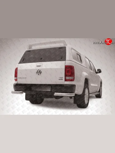 Защита заднего бампера из двух боковых уголков диаметром 76 мм Slitkoff Volkswagen Amarok (2009-2016) дорестайлинг