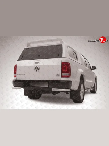 Защита заднего бампера из двух боковых уголков диаметром 57 мм Slitkoff Volkswagen Amarok (2009-2016) дорестайлинг