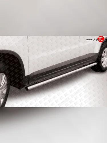 Защита порогов из круглой трубы диаметром 57 мм Slitkoff Volkswagen Tiguan  NF (2011-2017) рестайлинг