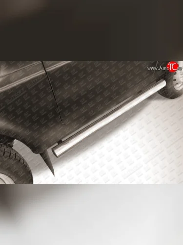 Защита порогов (Ø76, нержавейка) Slitkoff Лада ВАЗ Нива 4х4 2121 3 дв. дорестайлинг (1977-2019)