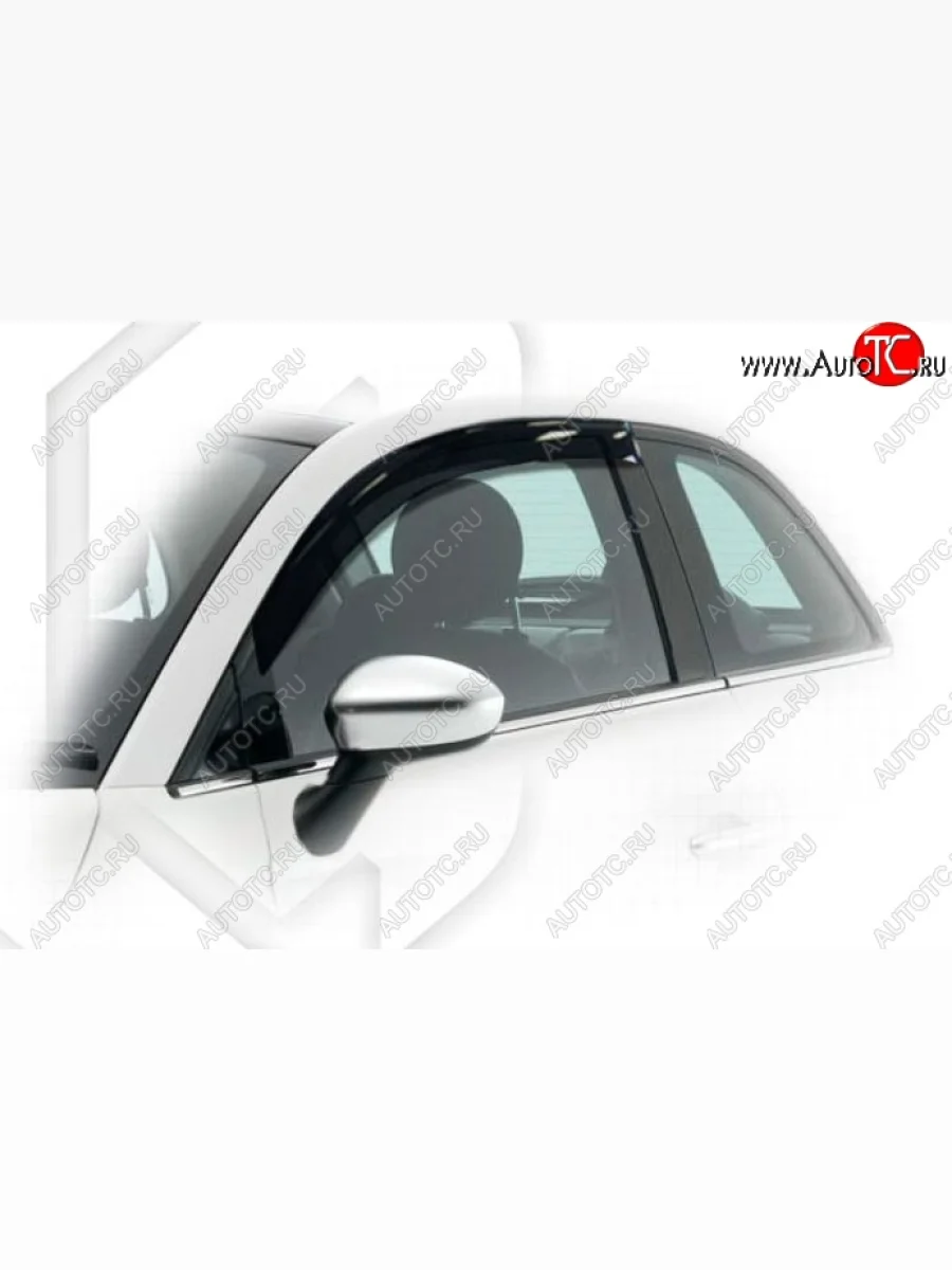 Дефлектора окон CA-Plastiс Fiat 500 312,FF дорестайлинг хэтчбэк 3 дв. (2007-2015) (Classic полупрозрачный, Без хром.молдинга)  в Самаре Самарской области