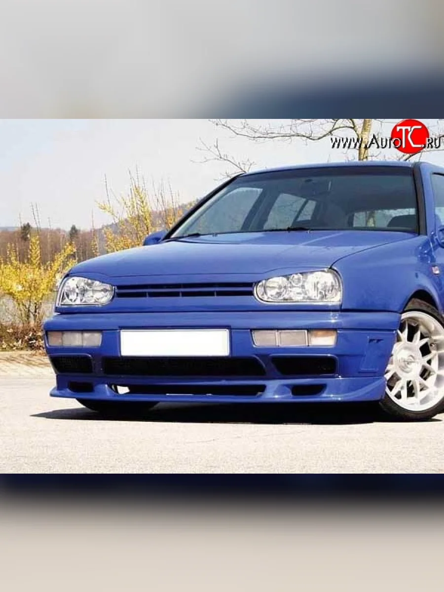 Накладка переднего бампера Fast V2 Volkswagen Golf 3 Mk3 хэтчбэк 5 дв. (1991-1998)  в Самаре Самарской области