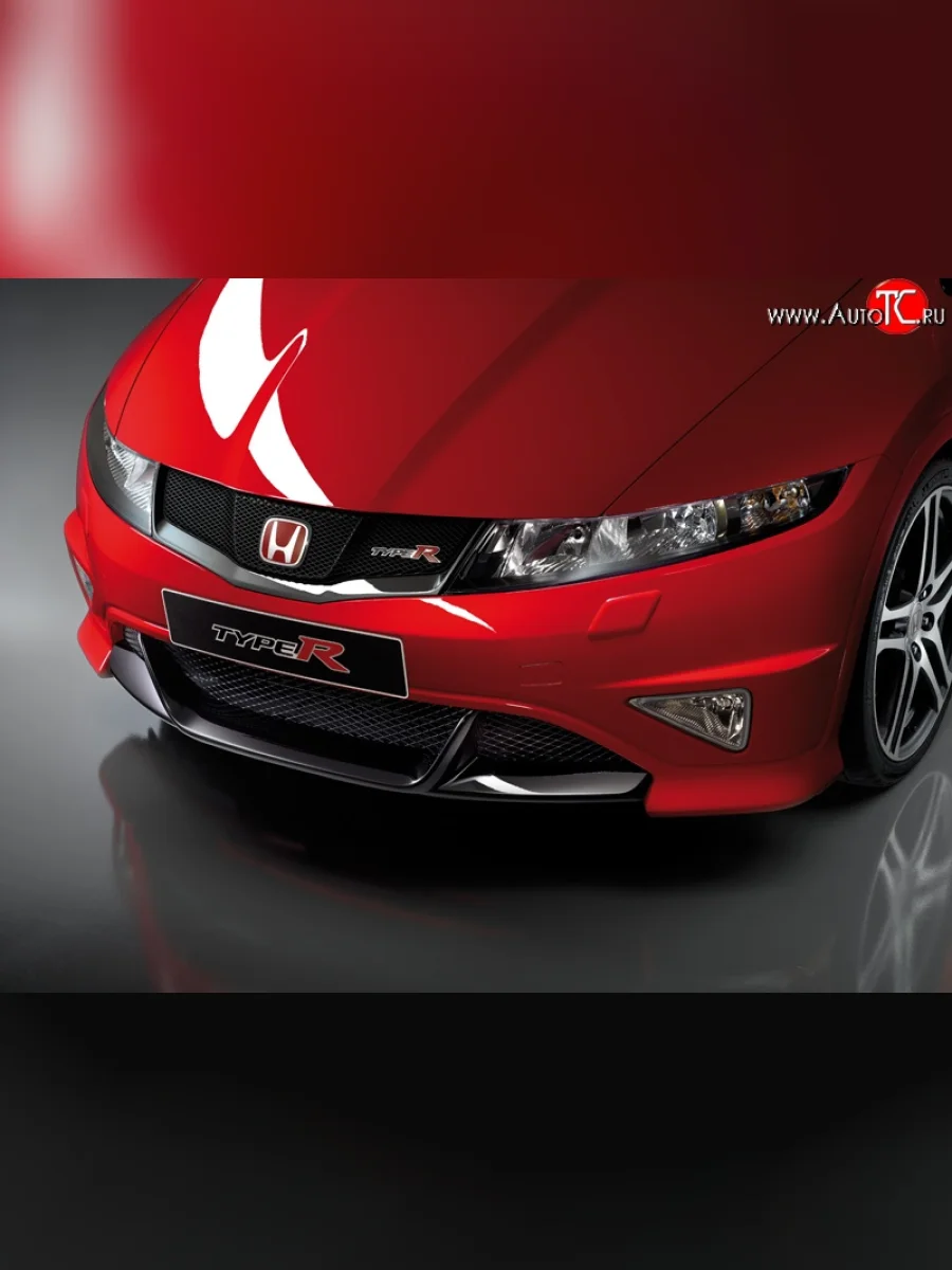 Накладка переднего бампера Type R Honda Civic FK,FN хэтчбэк 5 дв. дорестайлинг (2005-2008)  в Самаре Самарской области