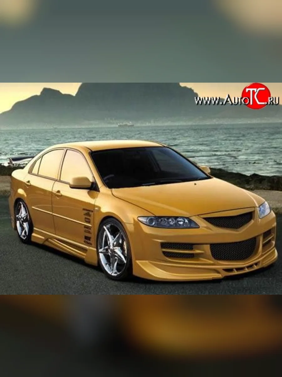 Передний бампер EXS Mazda 6 GG лифтбэк дорестайлинг (2002-2005)  с доставкой в г. Керчь