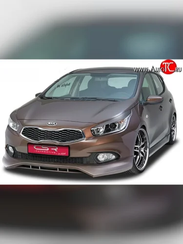Накладка на передний бампер CSR (уценка) KIA Ceed  2 JD (2012-2016) дорестайлинг универсал, дорестайлинг, хэтчбэк