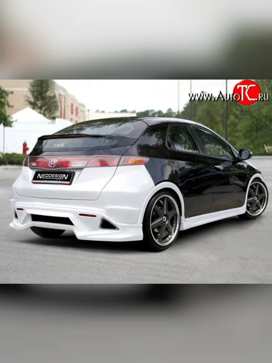 Пороги накладки NeoDesign Honda Civic FK,FN хэтчбэк 5 дв. дорестайлинг (2005-2008)  в Воронеже Воронежской области