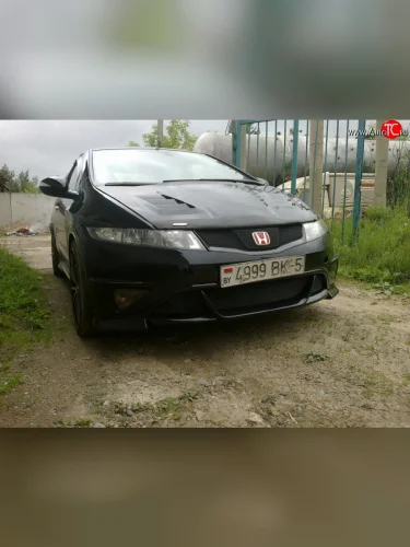 Пластиковый капот Sport Honda Civic FK,FN хэтчбэк 5 дв. дорестайлинг (2005-2008)