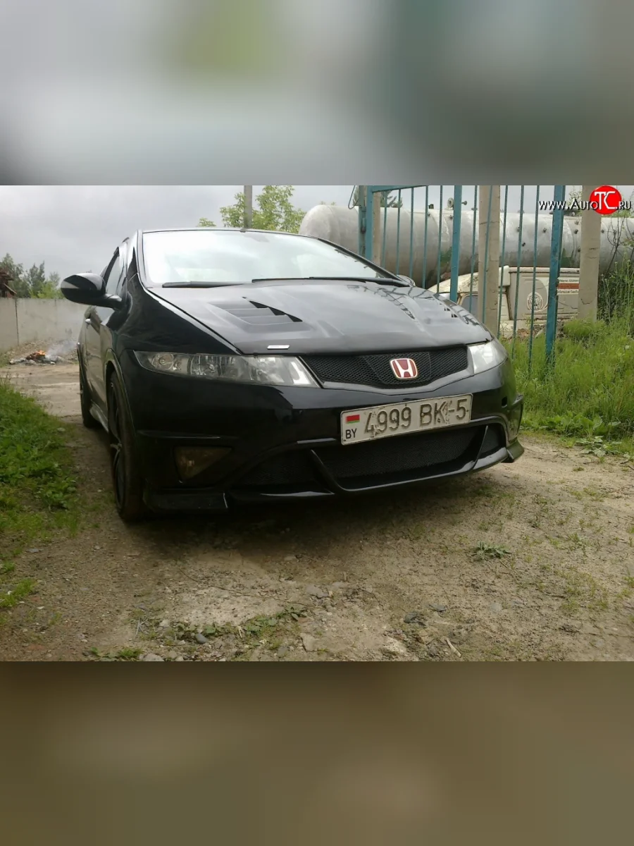 Пластиковый капот Sport Honda Civic FK,FN хэтчбэк 5 дв. дорестайлинг (2005-2008)  в Керчи Республика Крым