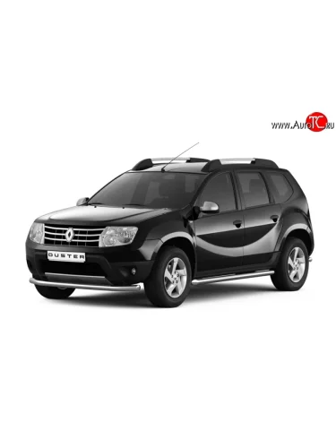 Одинарная защита переднего бампера Petroil Tuning диаметром 63 мм Renault Duster  HS (2010-2015) дорестайлинг