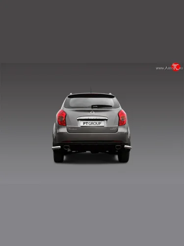 Угловая защита заднего бампера Petroil Tuning 63 мм SSANGYONG Actyon (2010-2013) дорестайлинг