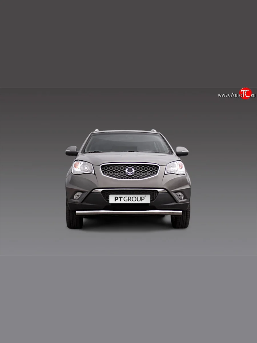 Одинарная защита переднего бампера Petroil Tuning диаметром 63 мм  SSANGYONG Actyon (2010-2013)  с доставкой в г. Керчь