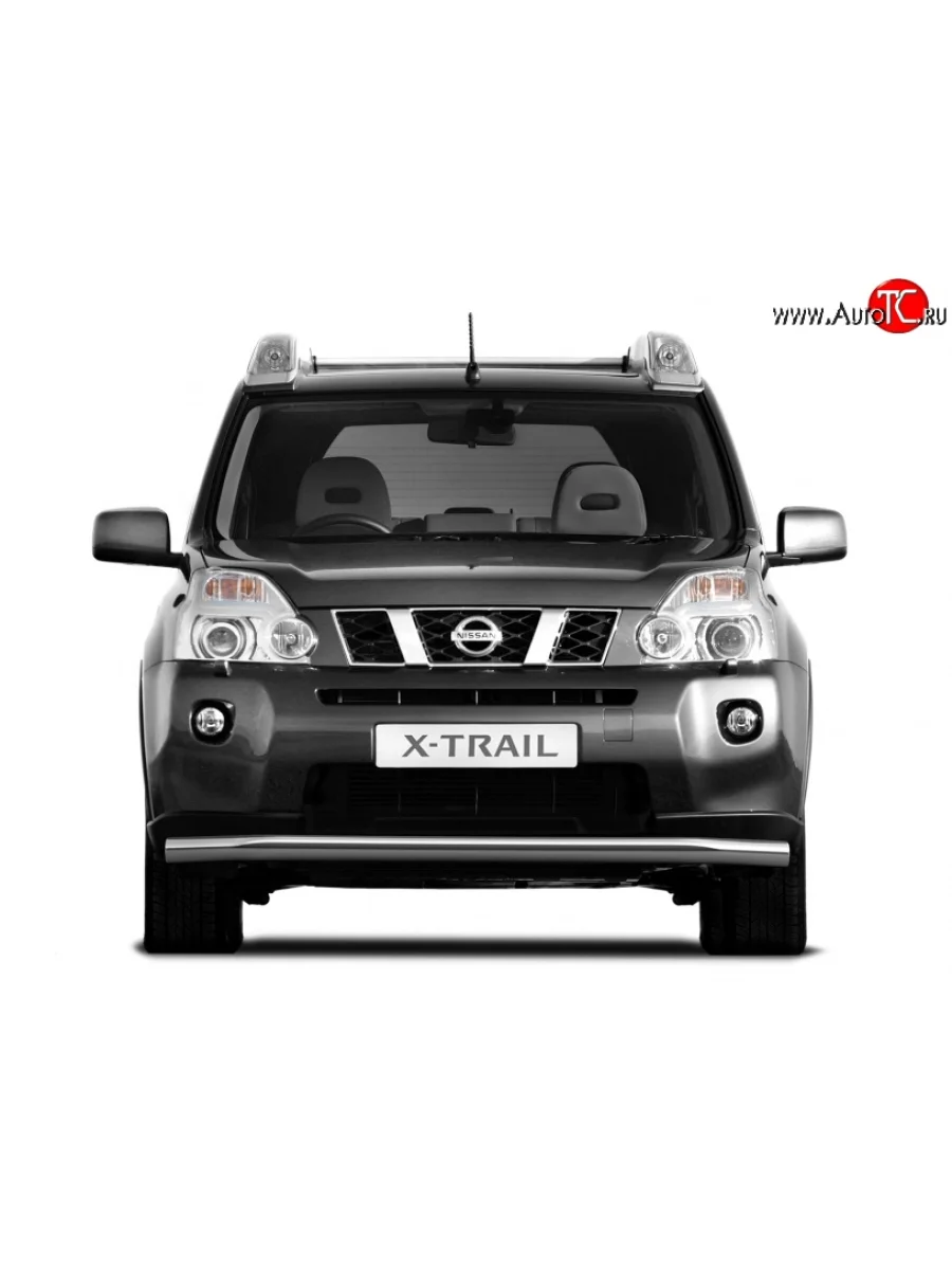 Одинарная защита переднего бампера диаметром 63 мм Petroil Tuning  Nissan X-trail (2007-2011) 2 T31  в Самаре Самарской области