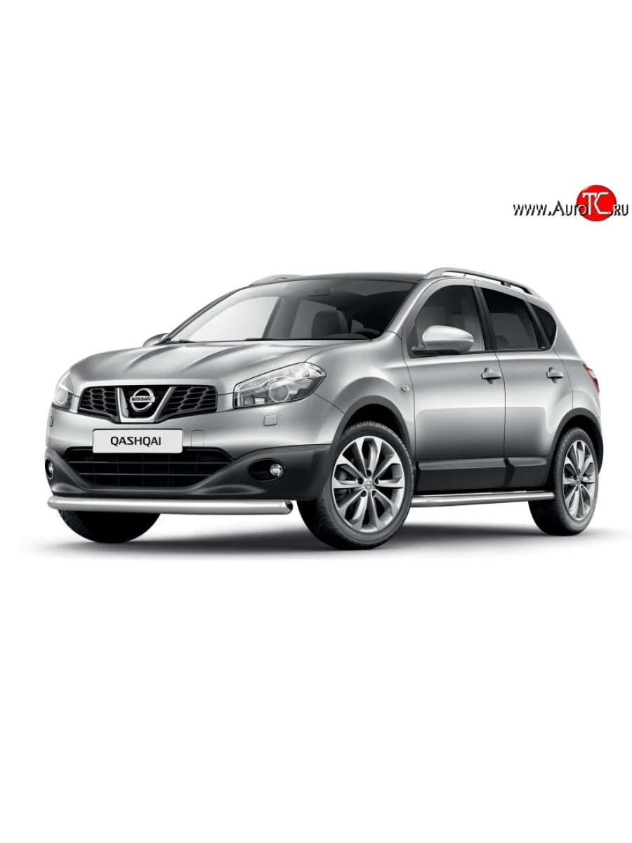 Одинарная защита переднего бампера диаметром 63 мм Petroil Tuning  Nissan Qashqai (2010-2013) 1 (Нержавеющая полированная сталь)  с доставкой в г. Керчь
