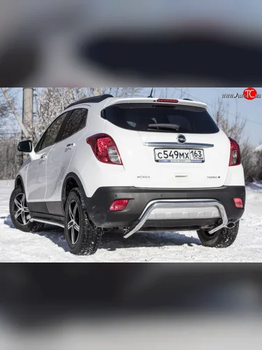 Защита заднего бампера из трубы диаметром 51 мм Petroil Tuning Opel Mokka  дорестайлинг (2012-2016)