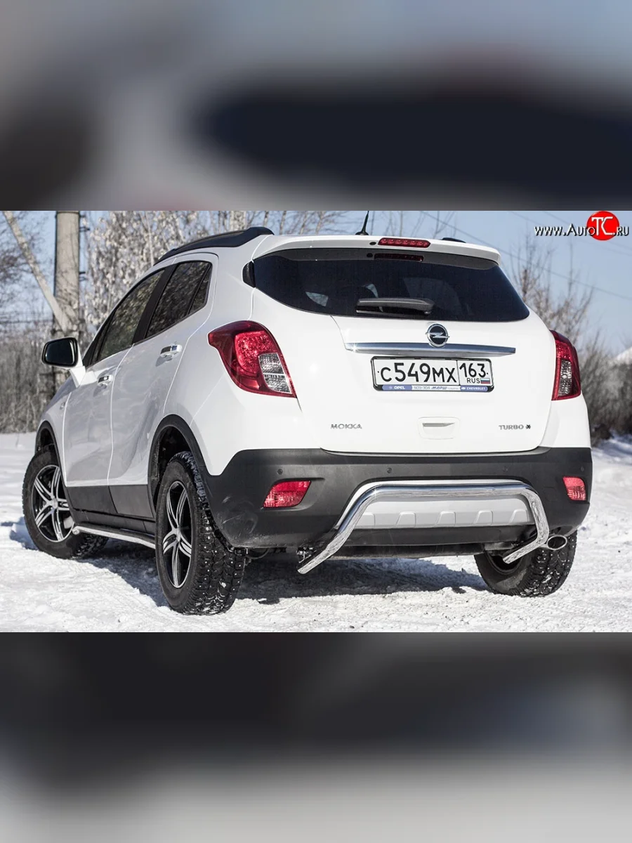 Защита заднего бампера из трубы диаметром 51 мм Petroil Tuning Opel Mokka  дорестайлинг (2012-2016)  с доставкой в г. Керчь