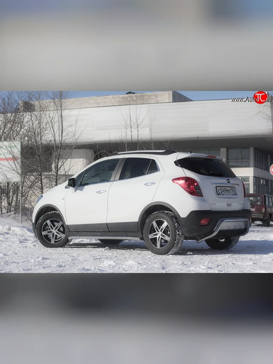 Защита порогов из круглой трубы диаметром 51 мм Petroil Tuning  Opel Mokka (2012-2016)  с доставкой в г. Керчь