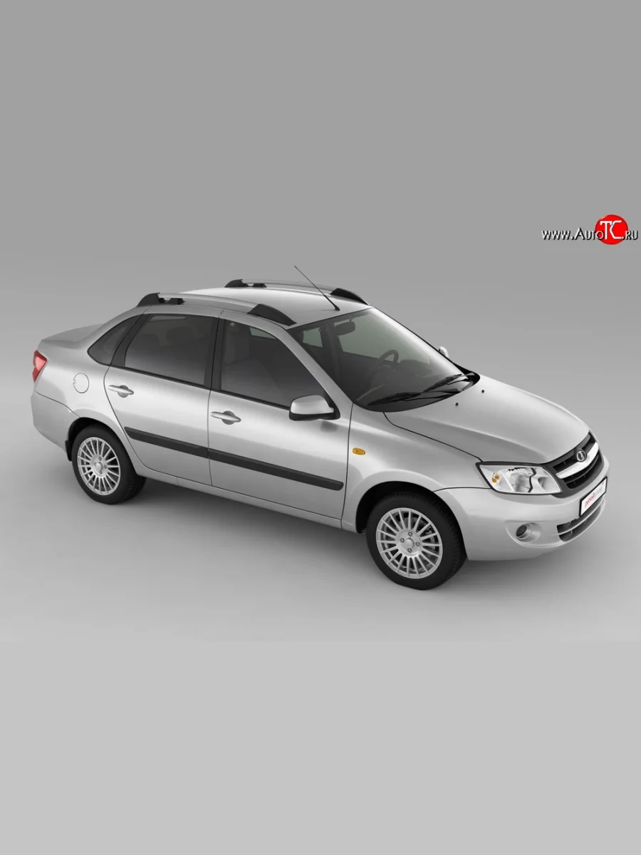 Рейлинги Petroil Tuning на автомобиль Лада ВАЗ Гранта 2190 седан  дорестайлинг (2011-2017) (Серебристые)  в Самаре Самарской области