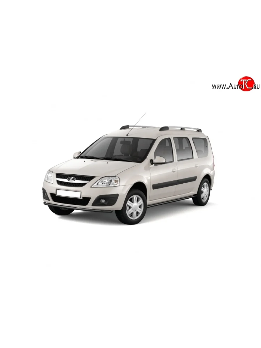 Защита порогов из трубы Ø51 Petroil Tuning  Лада ВАЗ Ларгус (2012-2025) (Нержавеющая полированная сталь)  с доставкой в г. Керчь