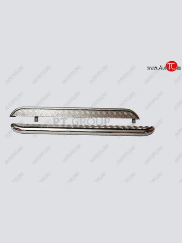 Порожки для ног Petroil Tuning (Ø51 мм) (Нержавеющая полированная сталь) Chevrolet Niva 2123 рестайлинг (2009-2020)