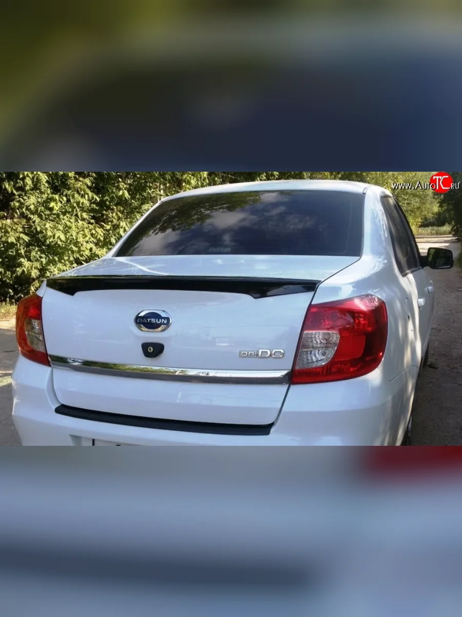 Лип спойлер АртФорм Datsun on-DO седан дорестайлинг (2014-2019) (цвет: Оранжевый)  в Керчи Республика Крым