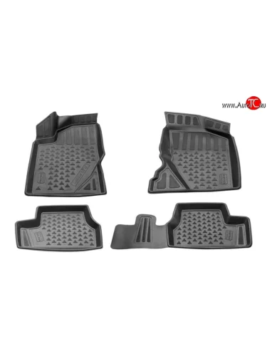 Комплект ковриков в салон Delform 4 шт. (полиуретан) Лада ВАЗ Калина 1118 седан (2004-2013)